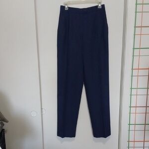 Vin̈tage 80's Navy Blue High-Waisted Trousers
